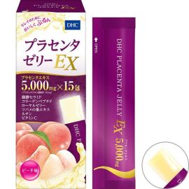 DHC Placenta Jelly EX Плацента желе з керамідами та колагеном зі смаком персика, 15 шт по 15 г