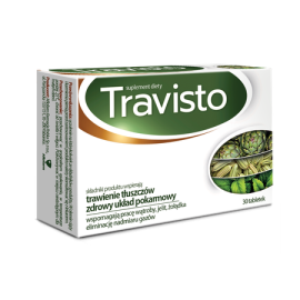 Travisto з екстрактами Артишоку, Фенхелю, м'яти, куркуми для здоров'я печінки та травлення, 40 таб
